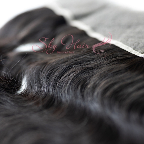 Cambodian Wavy HD lace Frontal, Preplucked - Natural Color