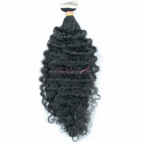 Burmese Curly Tape-Ins - Natural Color