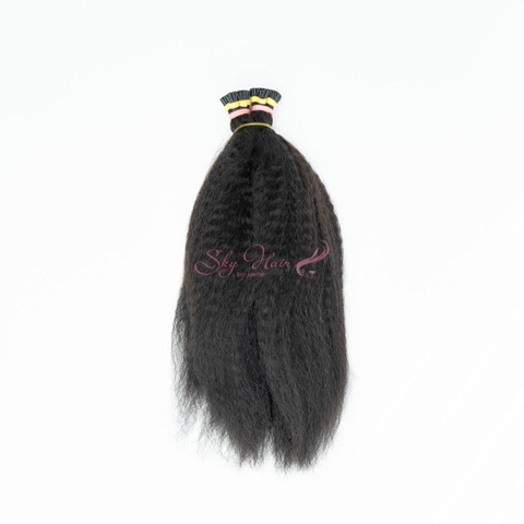 Burmese  Kinky Straight I-Tip  - Natural Color