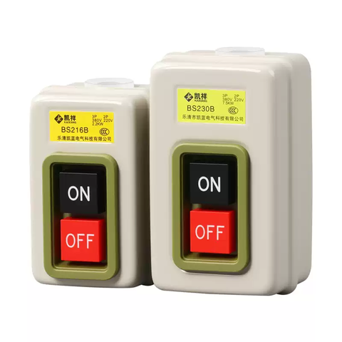 Công tắc nút nhấn điều khiển nguồn BS211B/216B/230B khởi động động cơ ba pha
