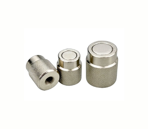 Nam Châm Đế Thép Khía Nhám Mạ Niken EQCLNN Phi 10-13-16-20-25-28mm
