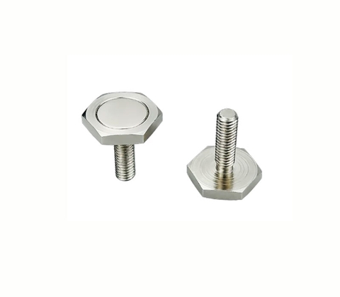 Nam Châm Đế Thép Lục Giác Mỏng Đầu Ngắn BML31 / BML36 / BML41 / BML46 Ren M4-M5-M6-M8 Dài 10-15mm