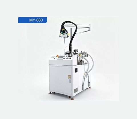 Máy Bơm Keo MY-880 AB Hai Thành Phần Dạng Tay Đòn Tự Động Pha Tỷ Lệ 1:1–10:1 Lưu Lượng Lớn Cho Keo Epoxy, UV, Silicone