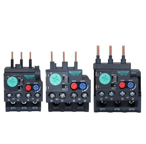 Rơ Le Nhiệt Tianzheng TGR1-18/25/38/95 Bảo Vệ Quá Tải Động Cơ 3 Pha 380V