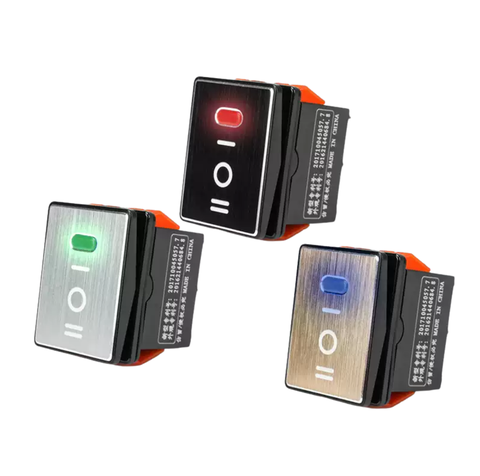 Công Tắc Gạt 3 Vị Trí Chống Thấm Nước KCD4 Có Đèn Báo Mặt Kim Loại