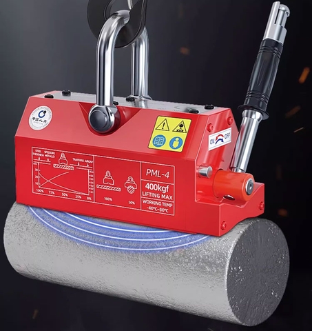 Nam Châm Nâng Tay Gạt PML Hút Thép Tròn Đế Chữ V