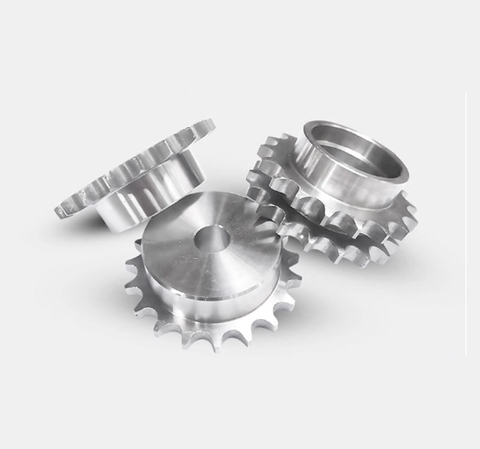 Bánh răng xích inox 304 và 316L, gia công theo tiêu chuẩn thông dụng 06B, 08B, 08A, 10A, 12A