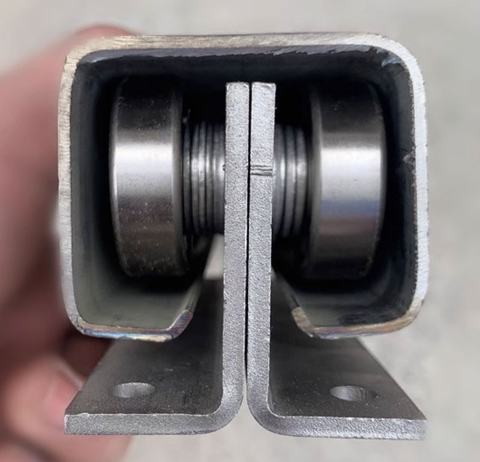 Bánh xe trượt cửa lùa / puly trượt cửa trời mái che tải trọng 400kg