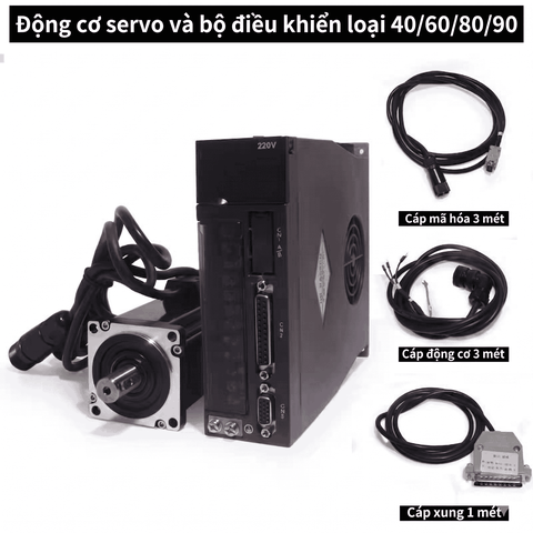 Bộ điều khiển động cơ servo AC 60/80/110/130, công suất 400W/750W/1.8KW/2.3KW