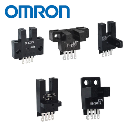 Công tắc quang điện Omron EE-SX670/671/672/673A/674P/675/676-WR có rãnh dẫn dây