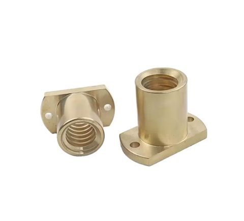 Đai ốc đồng mặt bích vuông 2 lỗ cho vít me thang T10/T12/T14/T16/T20/T22/T25/T28/T30/T32/T36/T40/T50