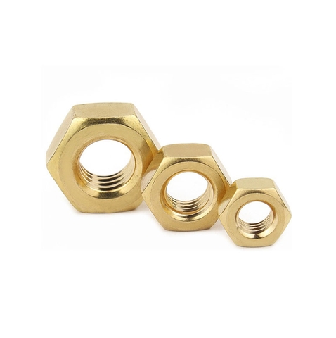 Đai ốc Lục Giác Bằng Đồng Thau M2 M3 M4 M6 M8 M10 M12 M14 M16 M18 M20 M22