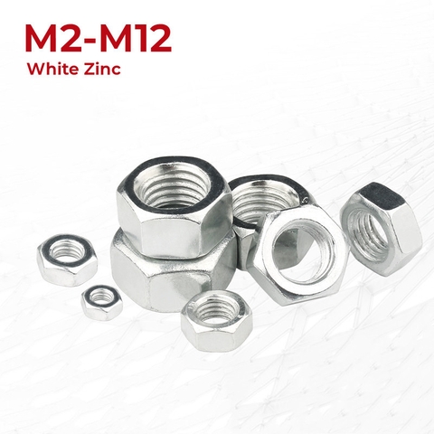 Đai Ốc Lục Giác M2 M2.5 M3 M3.5 M4 M5 M6 M8 M10 M12