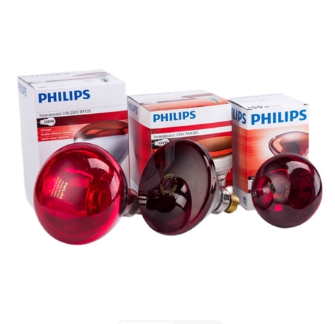 Đèn hồng ngoại đèn sưởi philips trị liệu tại nhà, bóng hồng ngoại xa 100W/150W/250W