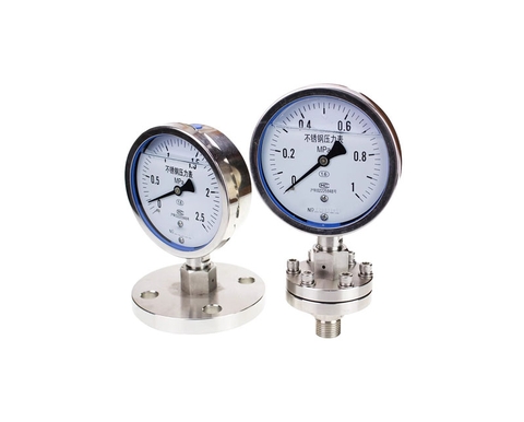 Đồng Hồ Áp Suất Màng Inox YTP100ML MF – Kết Nối Mặt Bích DN25/DN50