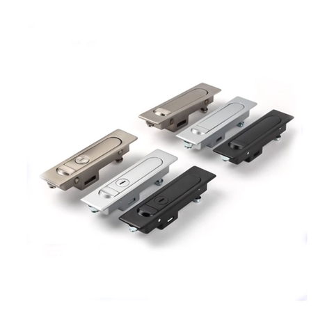 Khóa phẳng MS730-1 – Khóa inox, hợp kim kẽm, dạng nút nhấn bật cho tủ điện, tủ điều khiển