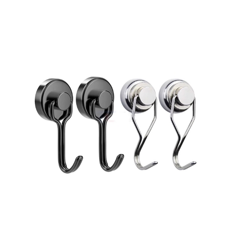 Móc treo từ tính xoay 360° – Móc nam châm đa năng, móc kim loại dán tường, treo đồ gia dụng tiện lợi