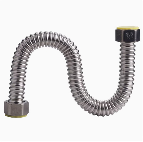 Ống mềm inox 304 dạng sóng – Ống cấp nước nóng lạnh, chống nổ, ren 1/2, 3/4, 1 inch