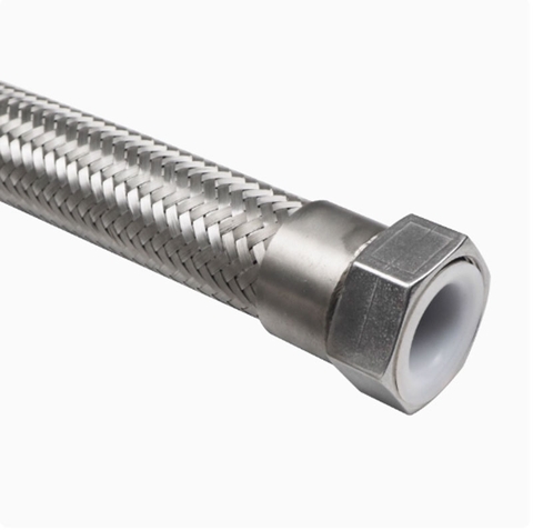 Ống Mềm Kim Loại Lót PTFE – Ống Ruột Gà Inox Bọc Lưới – Chống Ăn Mòn, Lót Teflon, Chịu Hóa Chất
