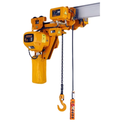 Pa lăng xích điện 380V móc treo – chạy dọc dầm – loại thấp