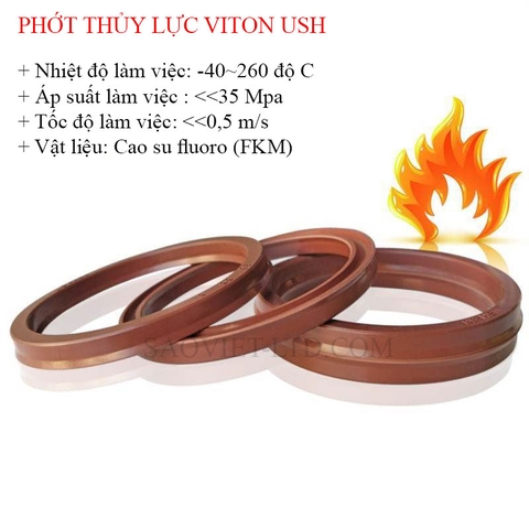 Phớt Thủy Lực Viton Chịu Nhiệt Độ Cao USH