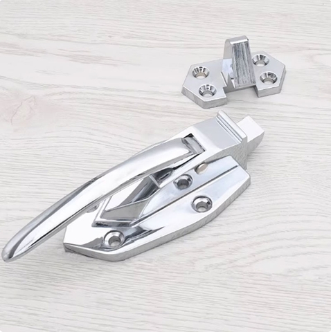 Tay nắm khóa cửa kho lạnh 1151 bản phẳng, phụ kiện lò sấy, tủ hấp, kho đông, thiết bị điện nhiệt