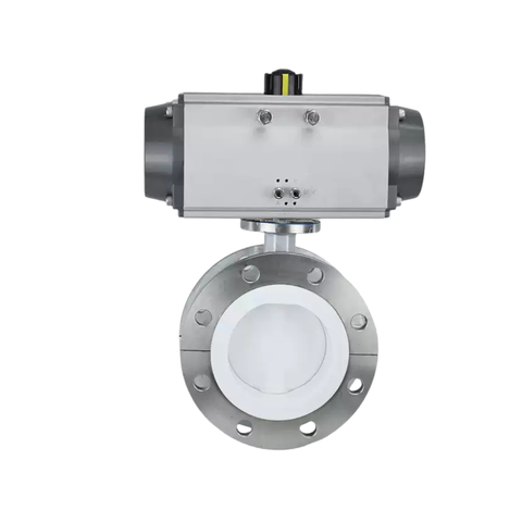 Van Bướm Khí Nén Mặt Bích Bằng Thép Không Gỉ 304 Lót PTFE D641F4-16P