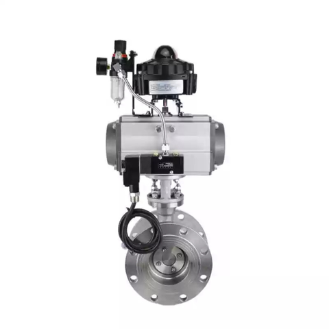Van Bướm Khí Nén Mặt Bích Lệch Tâm Ba Lớp Chống Cháy Nổ D643W-16P