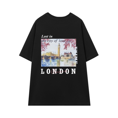 ÁO THUN NAM/NỮ UNIME LONDON - ĐEN