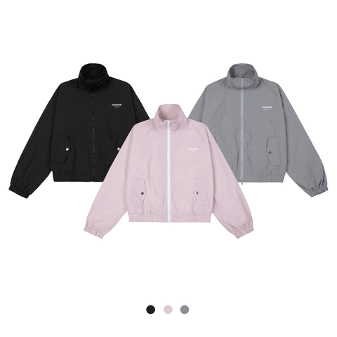 Áo khoác dù siêu nhẹ Crop Windbreaker khóa kéo 2 đầu W12024