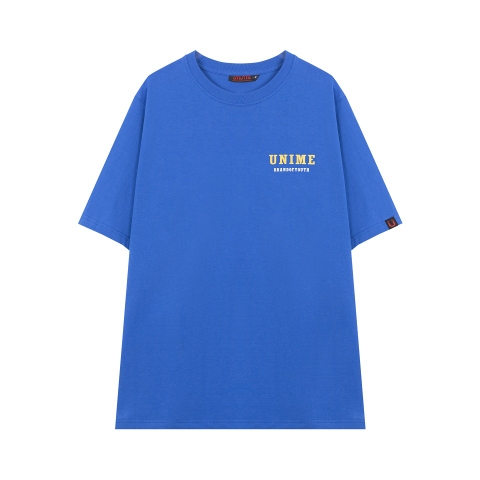 ÁO THUN NAM/NỮ UNIME BASIC LOGO - XANH DƯƠNG