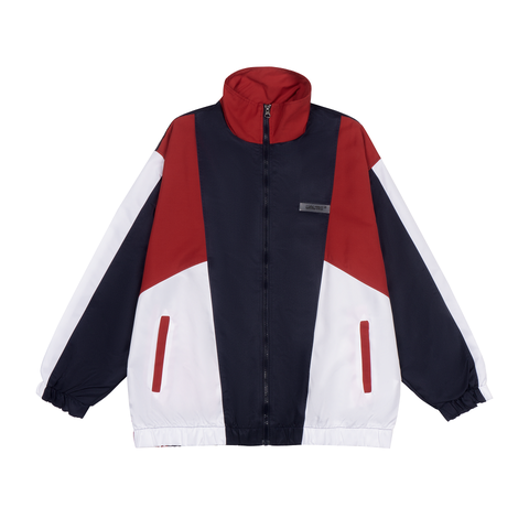 Áo khoác dù phối màu Unime - Xanh Đen/Đỏ/Trắng