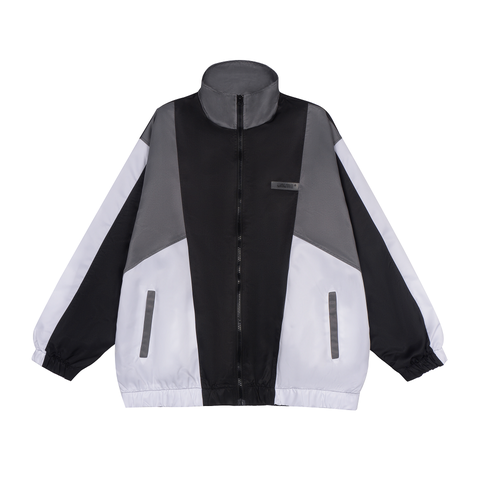 Áo khoác dù phối màu Unime - Đen/Xám/Trắng