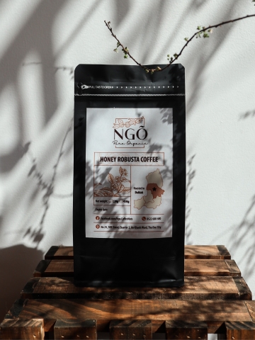 [NGÕ] Túi cà phê Honey Robusta Coffee 450G - 100% ORGANIC từ Đắk Lắk