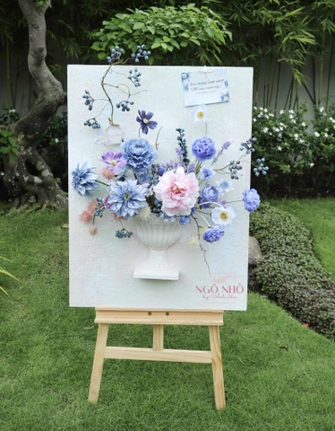 Tranh hoa lụa - Tone Xanh