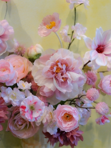 Tranh Hoa Lụa - Tone Hồng 107