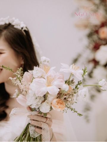 Hoa Cưới Nhập Khẩu 219 | Astilbe & Tulip