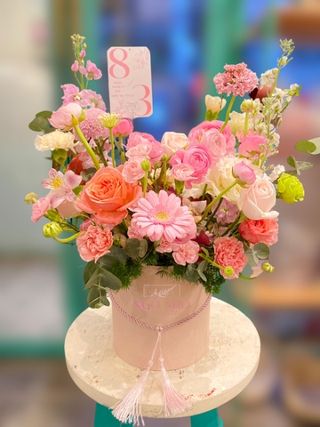 Hộp Hoa Tone Hồng 620