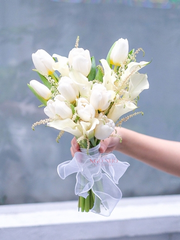 Hoa Cưới Nhập Khẩu 204 | Calla Lily & Tulip & Astilbe