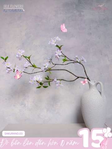 Cành Hoa Đào Sakura Hồng Nhạt | Ưu Đãi Khi Mua Kèm Bình