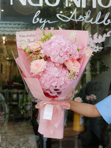 Bó Hoa Cẩm Tú Cầu Hồng 2930