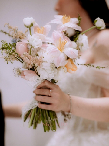 Hoa Cưới Nhập Khẩu 219 | Astilbe & Tulip