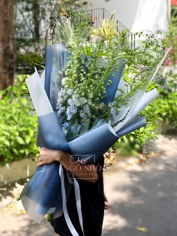 Bó Hoa Delphinium Xanh Nhập Khẩu 948