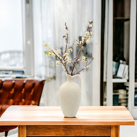 Bình Hoa Gốm Cổ Bát Tràng Men Sần - Việt Nam