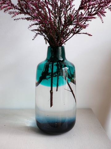 Bình Thủy Tinh Azure Pillar Illusion Vase