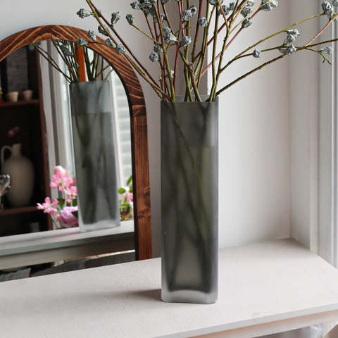 Bình Thủy Tinh Frosted Slate Rectangular Cao Cấp