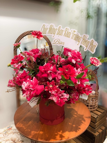 Hộp Hoa Tone Đỏ 918 | Hoa Hồng Magic Candy