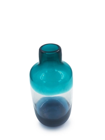 Bình Thủy Tinh Azure Pillar Illusion Vase