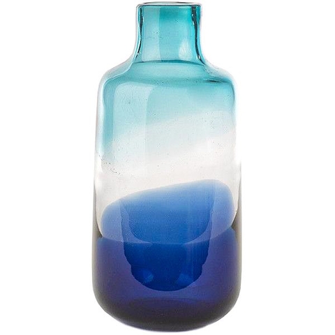 Bình Thủy Tinh Azure Pillar Illusion Vase