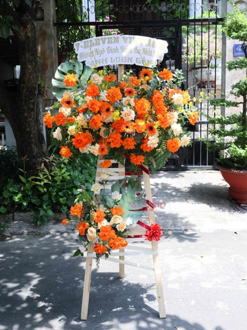 Kệ Hoa Chúc Mừng Tone Cam 168